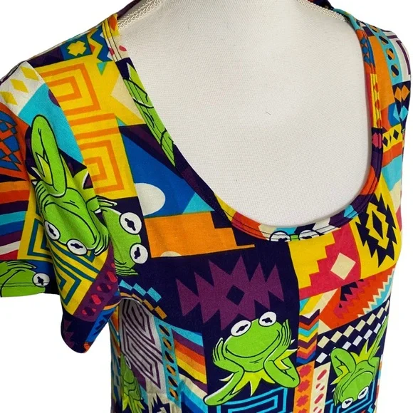 Kermit The Frog Aztec Classic LulaRoe TShirt - Picture 3 of 6